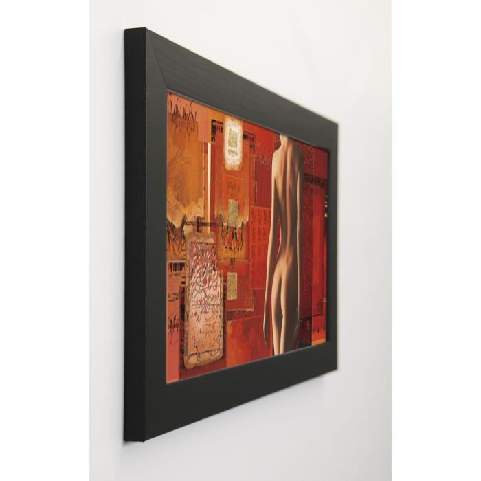 GRAUX DAVID Image encadrée A l'ombre de tes yeux 32x57 cm Rouge