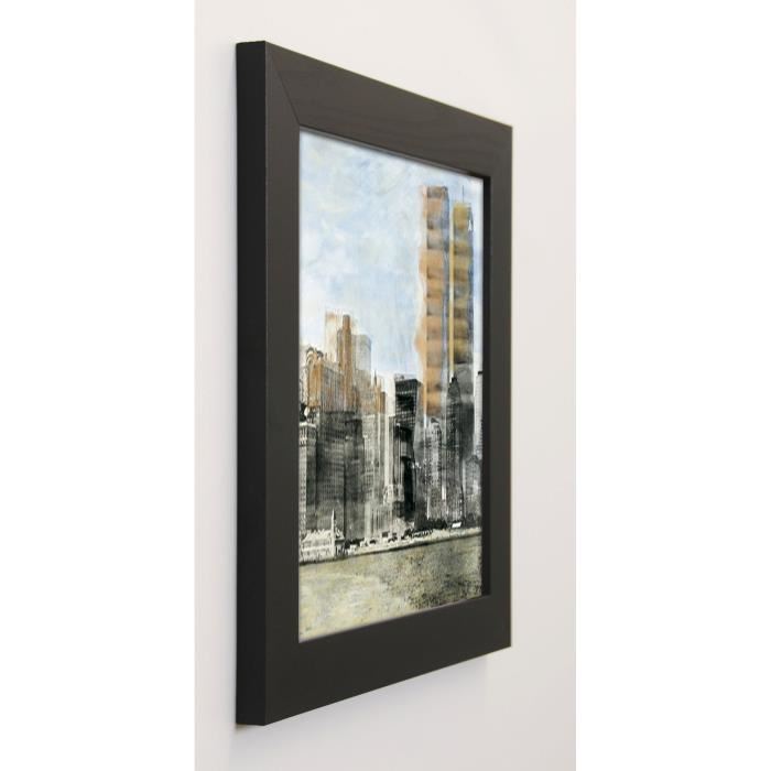 JMG Image encadrée Twins New York 37x37 cm Gris