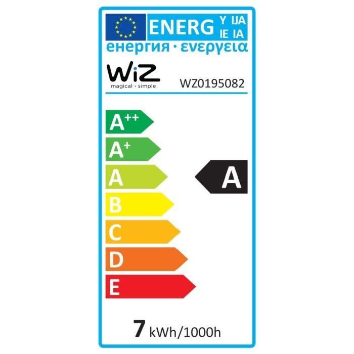 WIZ SMART Lot de 2 Ampoules spot LED RGBW connectée GU10 7 W équivalent a 35 W couleur