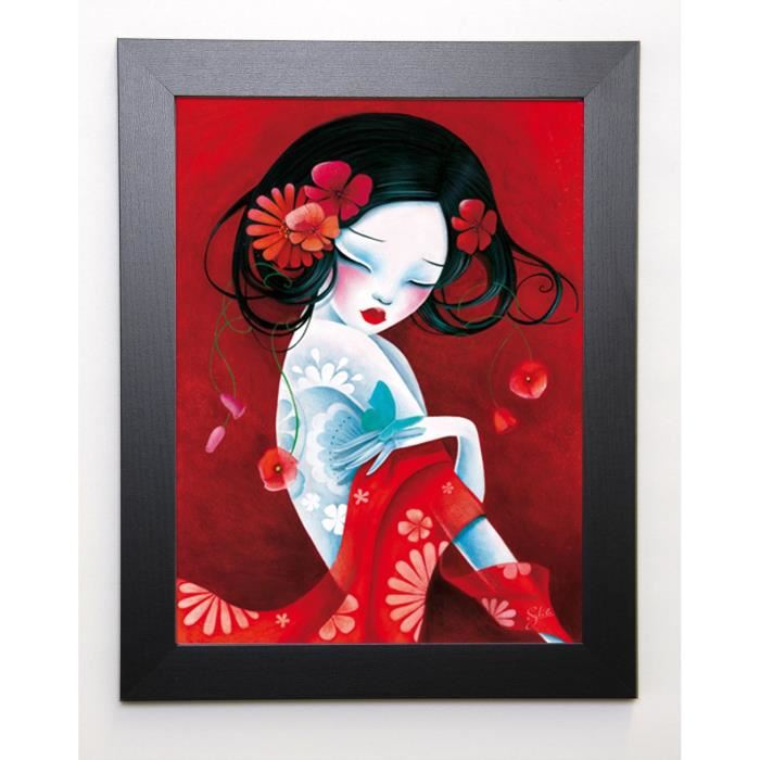 SYBILE Image encadrée Slinky 37x47 cm Rouge