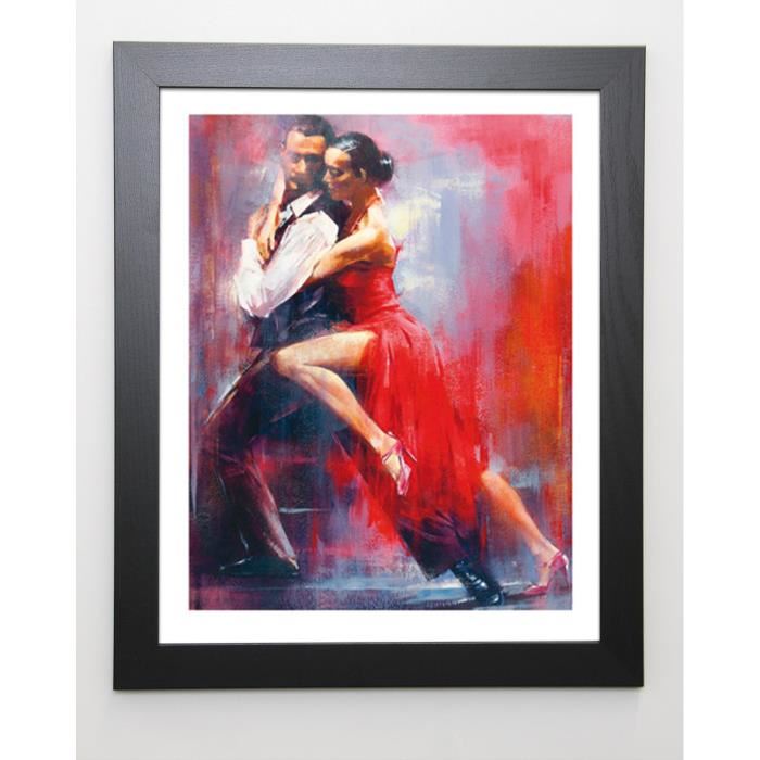 ALVAREZ Image encadrée Tango Nuevo I - 47x57 cm - Rouge