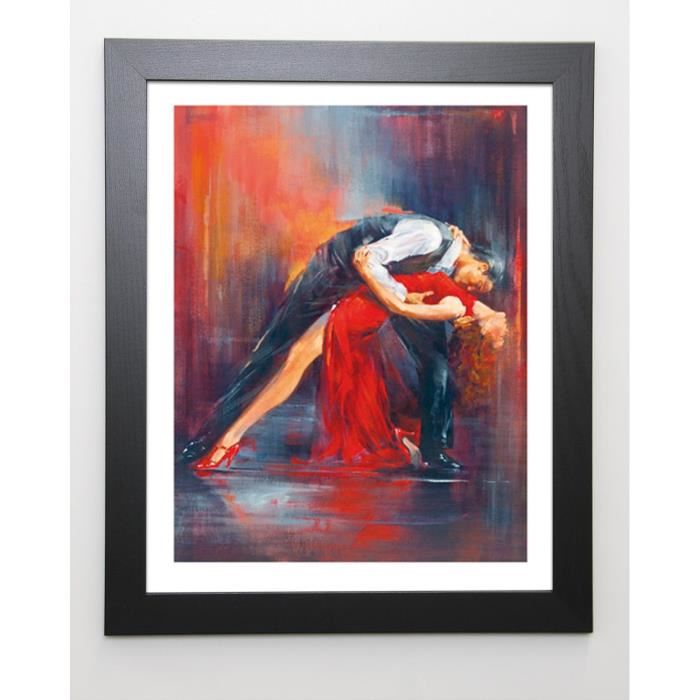 ALVAREZ Image encadrée Tango Nuevo II - 47x57 cm - Rouge