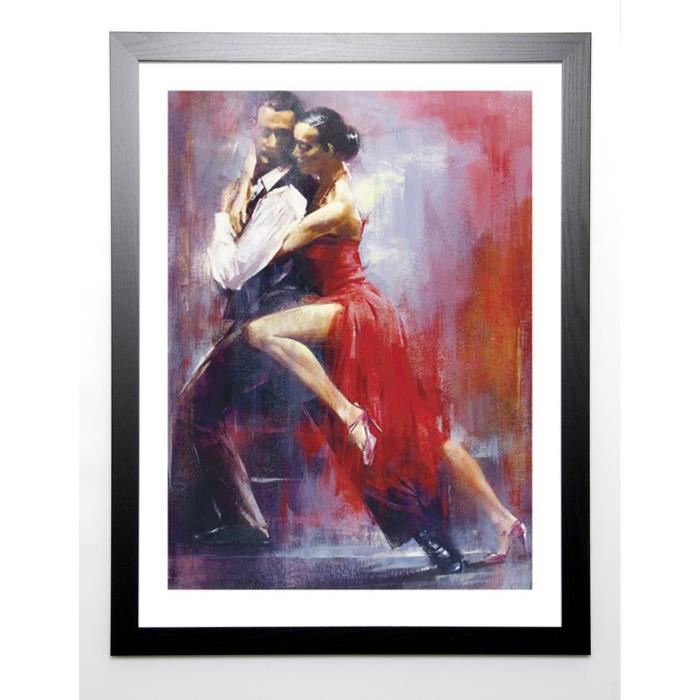 ALVAREZ Image encadrée Tango Nuevo I 67x87 cm Rouge