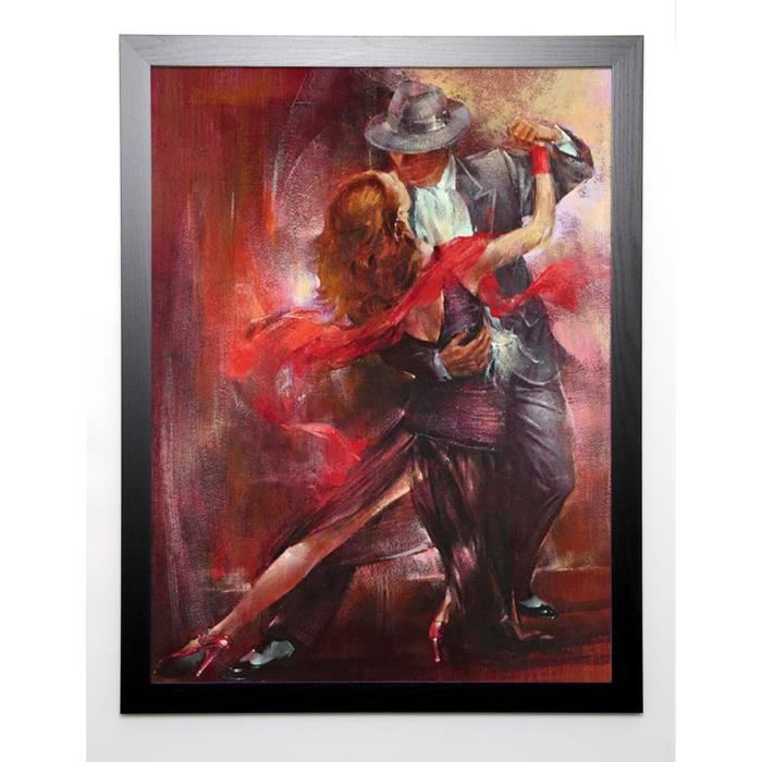 ALVAREZ Image encadrée Tango Argentino II 67x87 cm Rouge