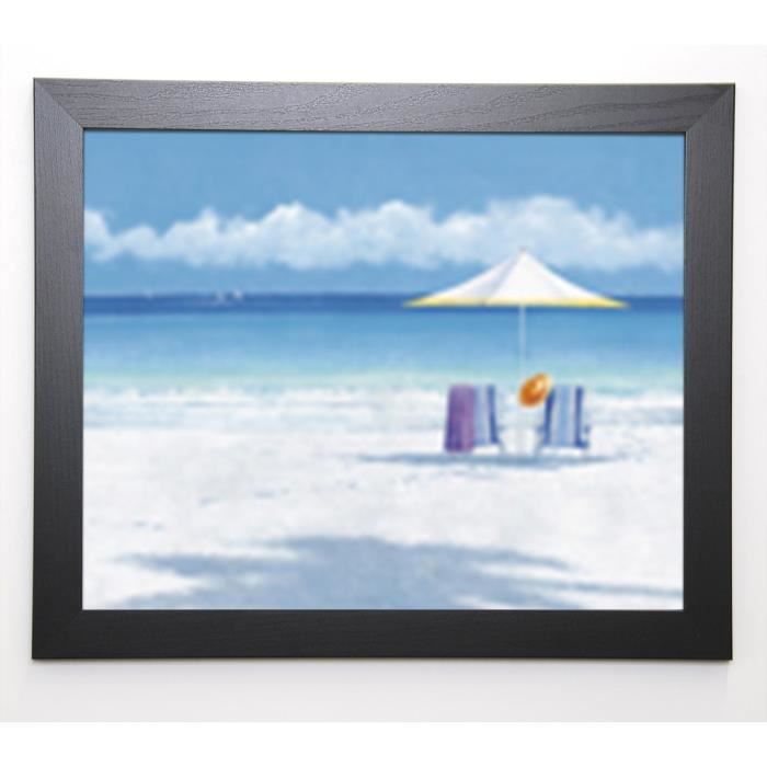 AUBONNE Image encadrée Beach Life II - 47x57 cm - Bleu