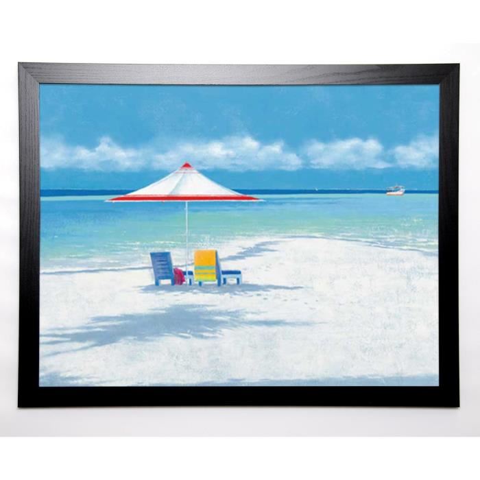 AUBONNE Image encadrée Beach Life I 67x87 cm Bleu