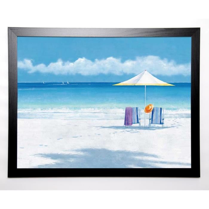 AUBONNE Image encadrée Beach Life II 67x87 cm Bleu