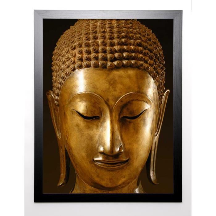 AYUTTAHYA Image encadrée Buddha Sakyamuni 67x87 cm Marron