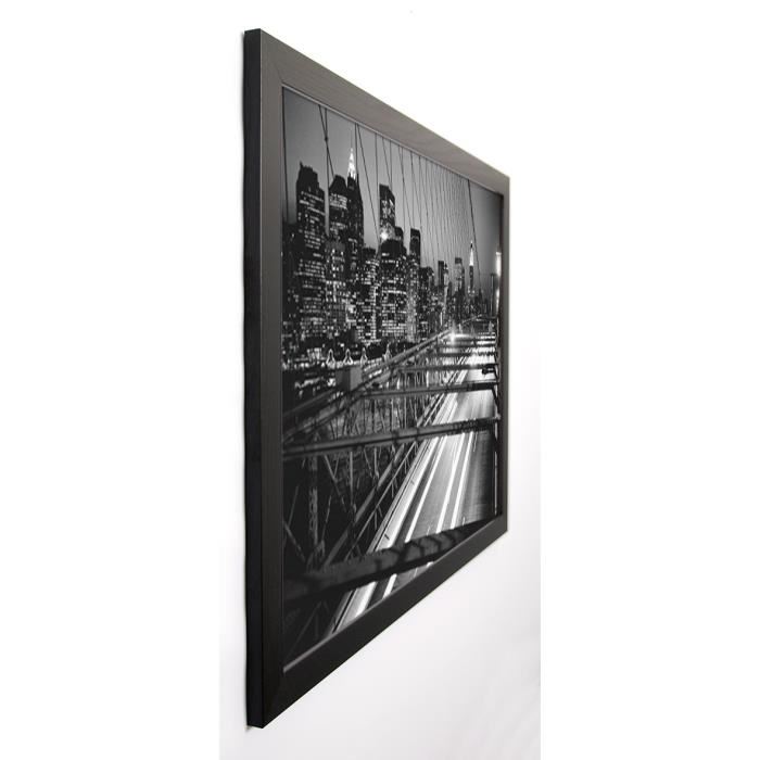 BALL Image encadrée Manhattan at Night 67x87 cm Gris