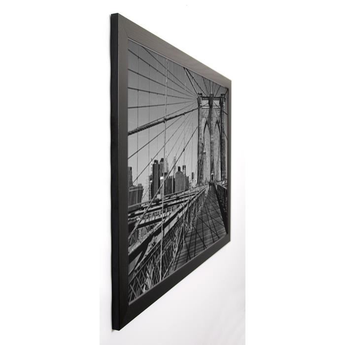 BALL Image encadrée Across Brooklyn Bridge 67x87 cm Gris