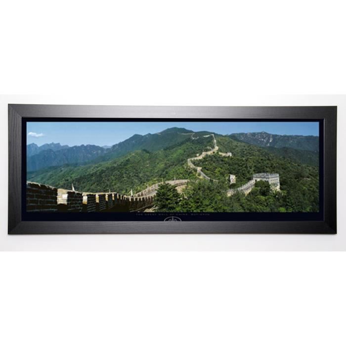 BARBUDO Image encadrée Great Wall of China 40x102 cm Vert