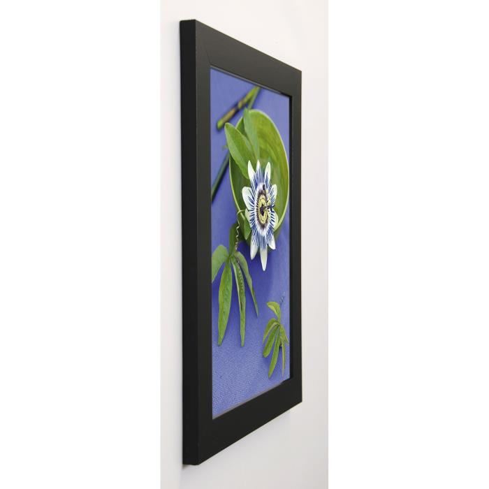 BEYLER CATHERINE Image encadrée Composition Zen : Passiflore sur coupe et baguettes - 37x47 cm - Vert