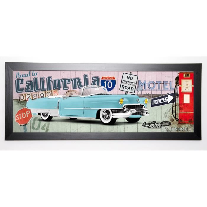 BLONDE ATTITUDE Image encadrée Road to California 40x102 cm Multicolore