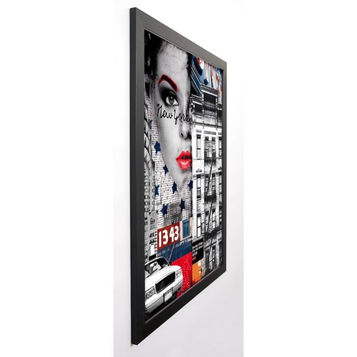 BLONDE ATTITUDE Image encadrée Fashion City 67x87 cm Gris