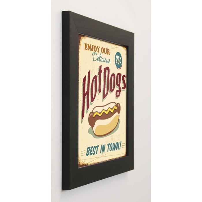 BRAUN STUDIO Image encadrée Hot Dogs 37x37 cm Beige