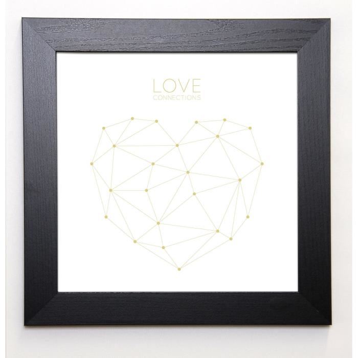 BRAUN STUDIO Image encadrée Love Connections 37x37 cm Blanc