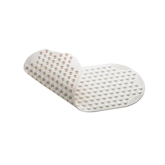 Tapis antidérapant pour baignoire Tecno-PLUS - 38x89 cm - Blanc