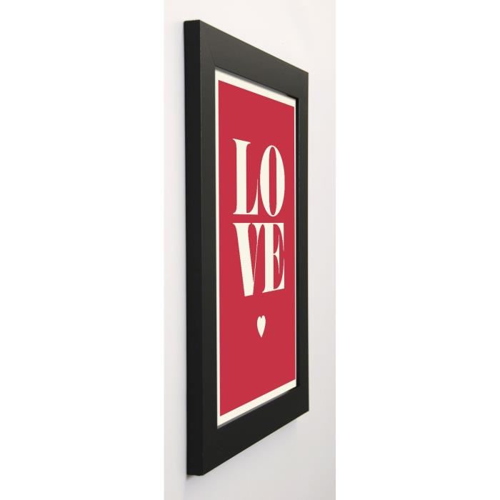 BRAUN STUDIO Image encadrée Love en rouge - 37x47 cm - Rouge