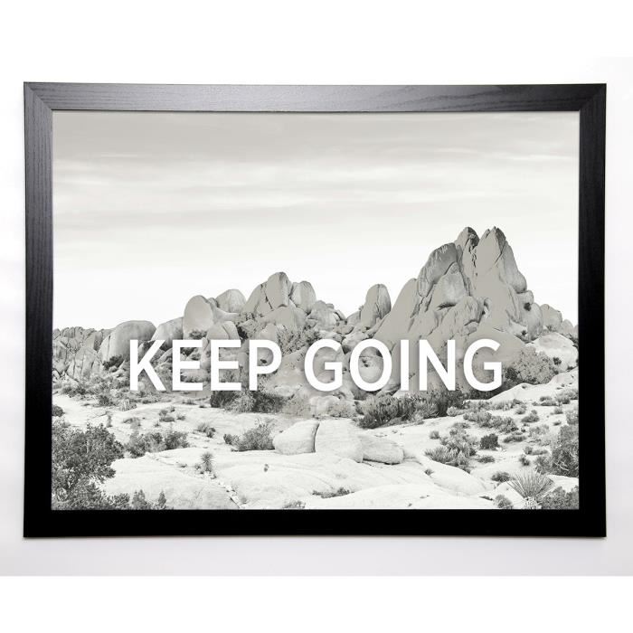 BRAUN STUDIO Image encadrée Keep Going 67x87 cm Clair