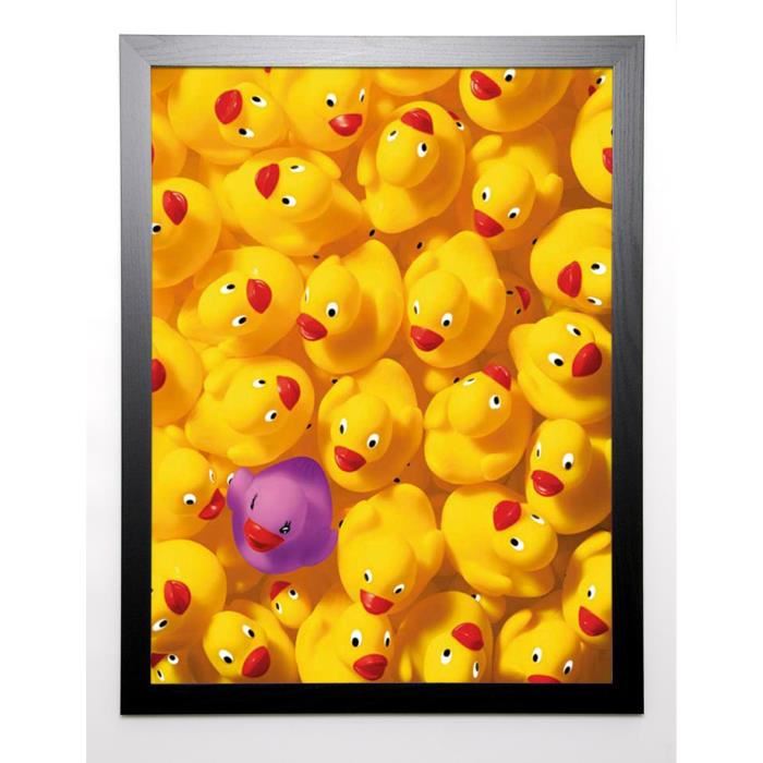 BRÜLLMANN Image encadrée Quack Quack I 67x87 cm Jaune