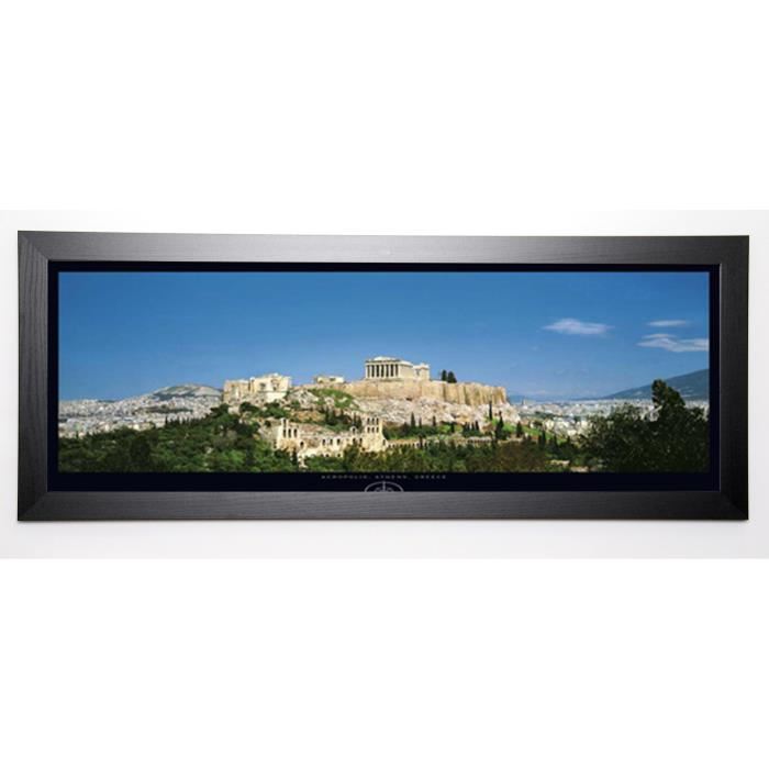 BUNKA Image encadrée Acropolis Athens 40x102 cm Bleu