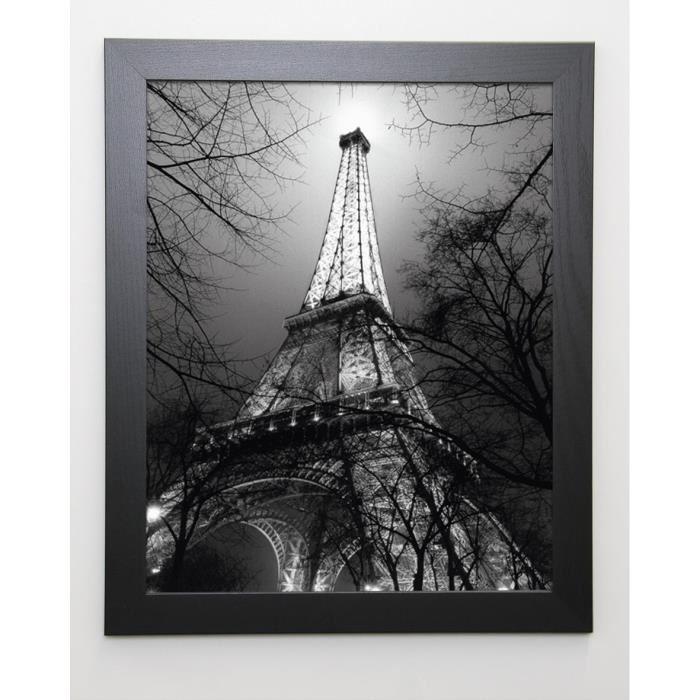 CARRARA ANTOINE Image encadrée Sa Majesté La Tour Eiffel - 47x57 cm - Gris