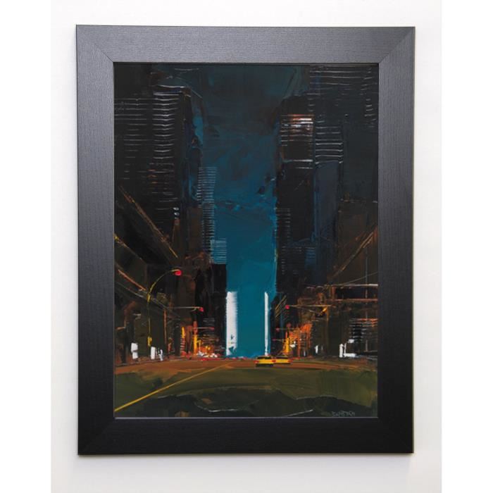 CASTAN DANIEL Image encadrée Manhattan by night 37x47 cm Multicolore