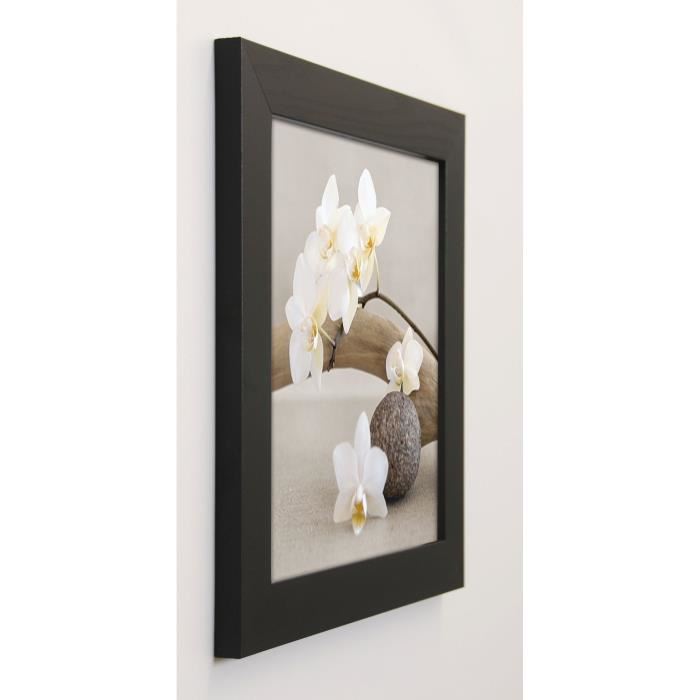 CHATELAIN SONIA Image encadrée White orchid 37x37 cm Beige