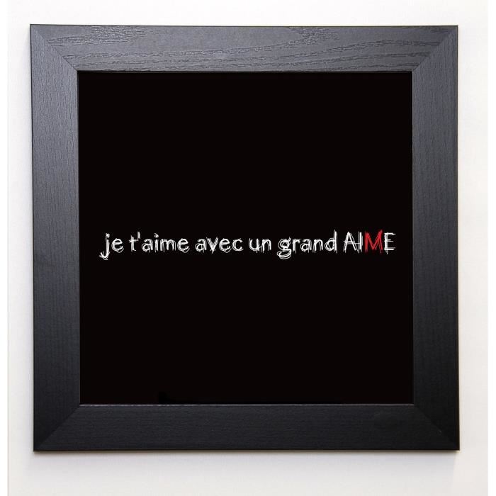 CILPA AUDREY & FABRICE Image encadrée Un grand M 37x37 cm Noir