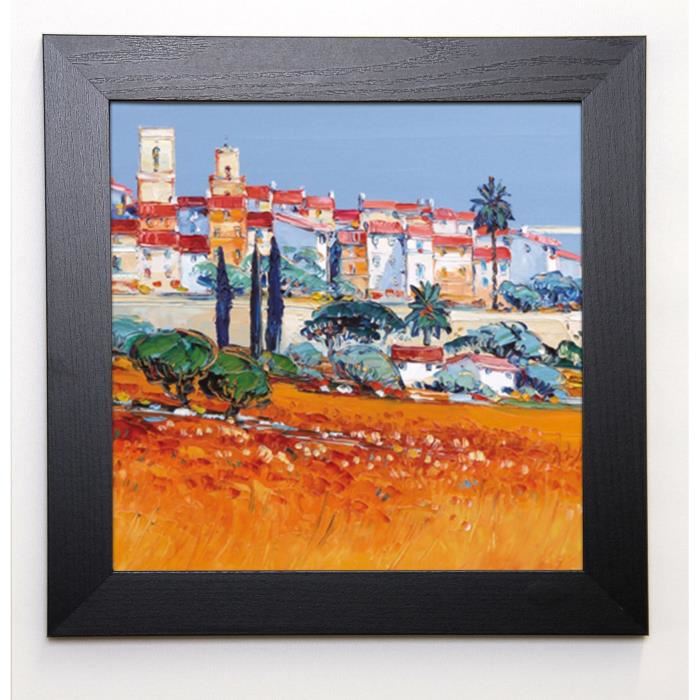 CORBIERE Image encadrée St. Paul de Vence 37x37 cm Multicolore