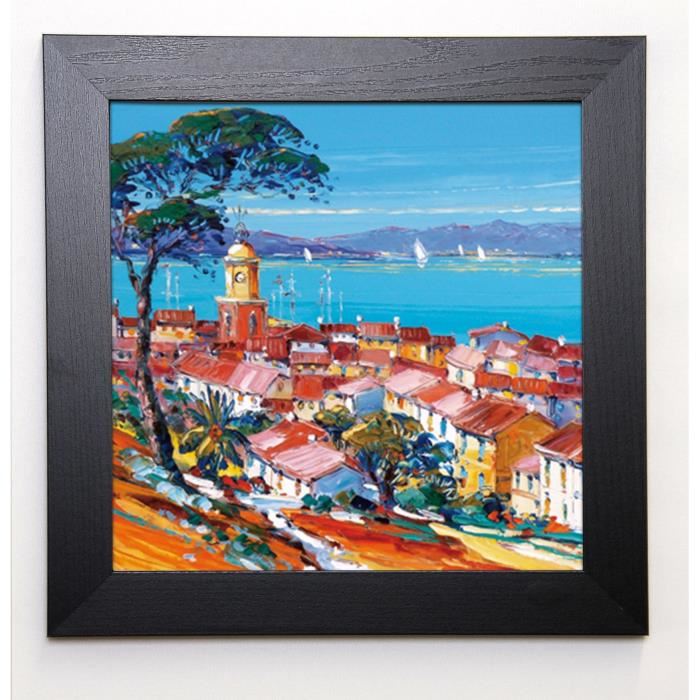 CORBIERE Image encadrée St. Tropez II 37x37 cm Multicolore