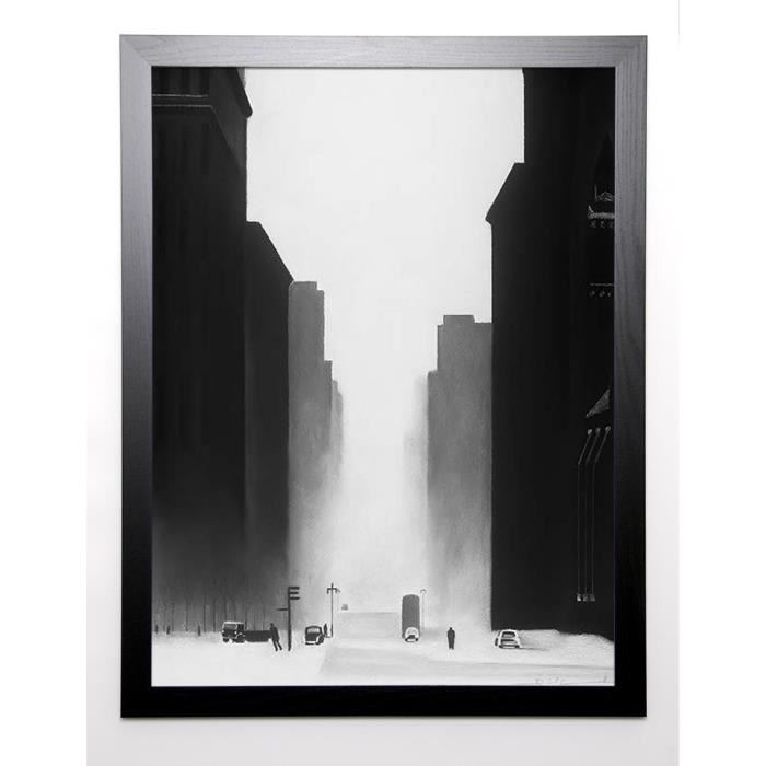 COWDEN DAVID Image encadrée The big City 67x87 cm Gris