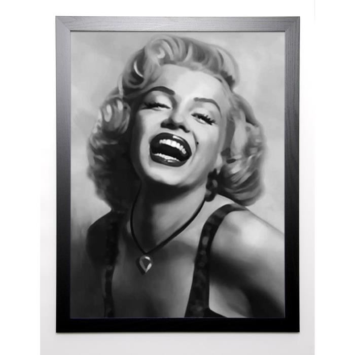 CROFT Image encadrée Marilyn 67x87 cm Gris