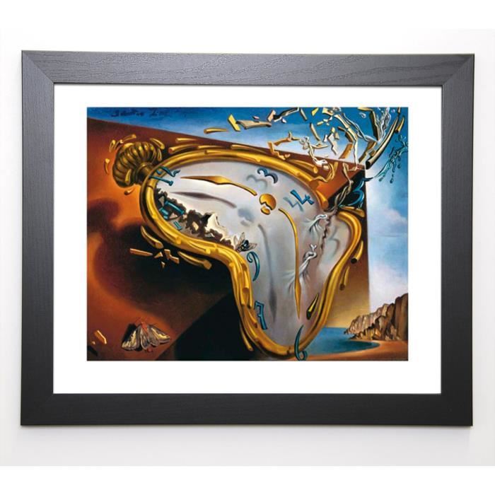 DALI Image encadrée Montre Molle - 47x57 cm - Multicolore