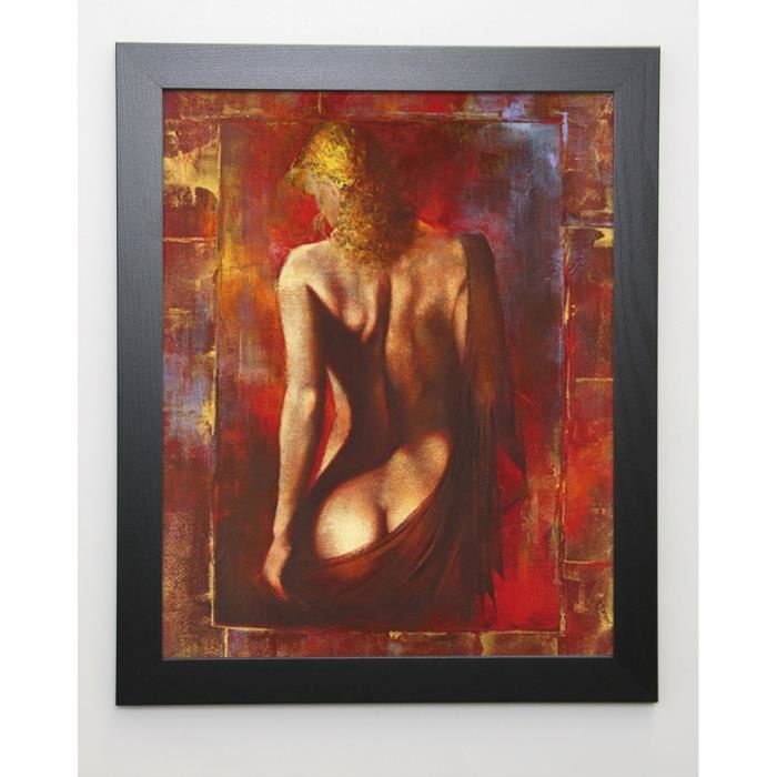 DUMAS Image encadrée Modesty - 47x57 cm - Rouge