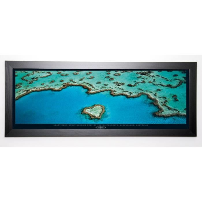 FAINT Image encadrée Heart Reef Great Barrier Reef 40x102 cm Turquoise