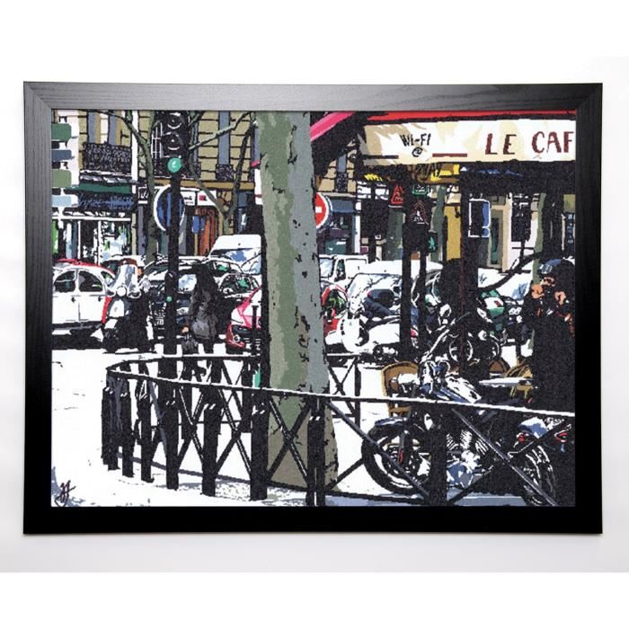 FAIRBROTHER Image encadrée Parisian Café 67x87 cm Multicolore