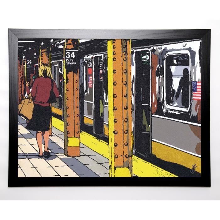 FAIRBROTHER Image encadrée Penn Station 67x87 cm Multicolore