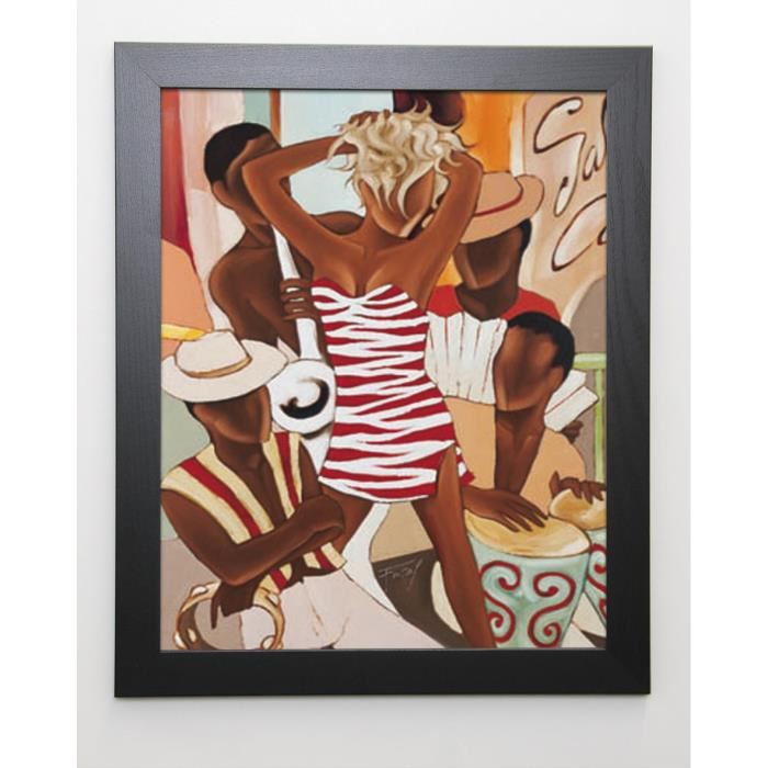 FAREL Image encadrée Salsa café 47x57 cm - Marron