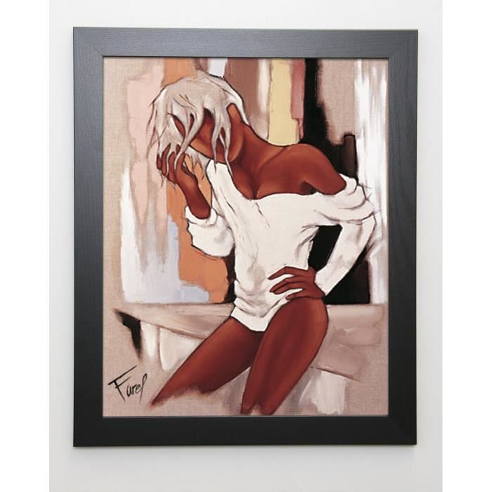 FAREL Image encadrée Feminité - 47x57 cm - Marron