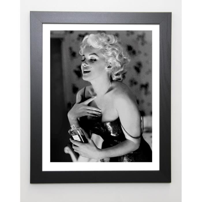 FEINGERSH Image encadrée Marilyn Monroe, Chanel No. 5 - 47x57 cm - Gris