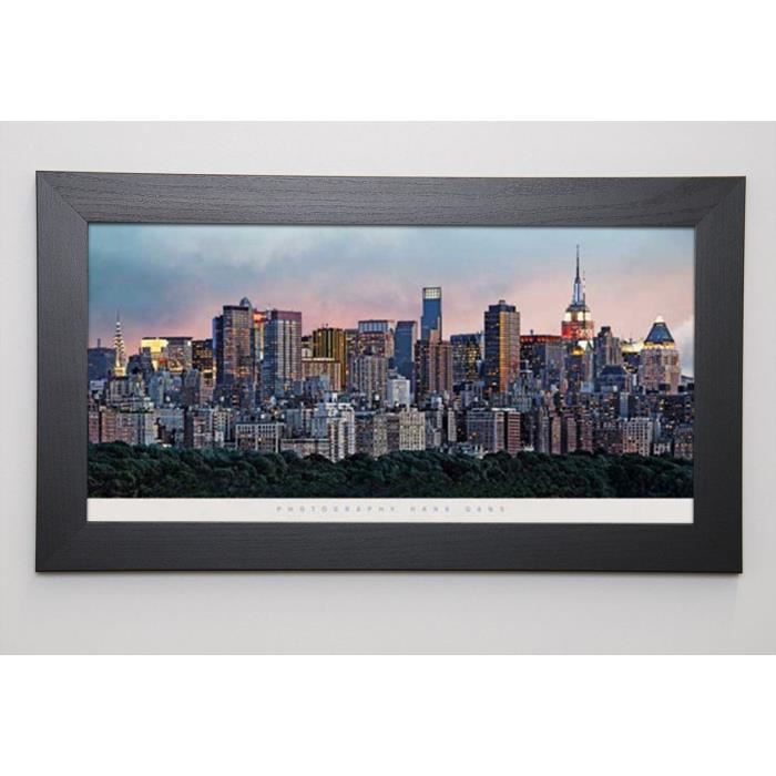 GANS Image encadrée New York Skyline 29,7x57 cm Multicolore