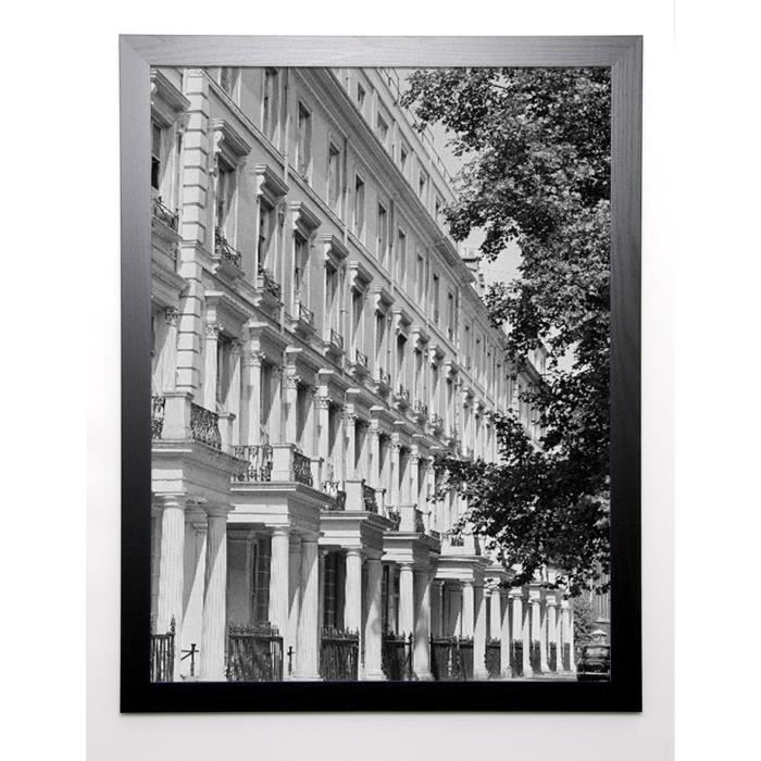 GAY Image encadrée Terraced Houses London II 67x87 cm Gris