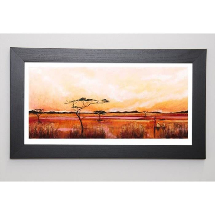 GERARD Image encadrée Bhundu Landscape IV 29,7x57 cm Orange