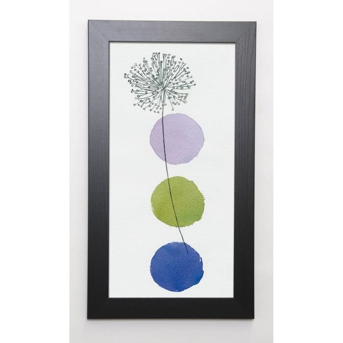 GREGORY Image encadrée Circles and Dandelion 29,7x57 cm Multicolore