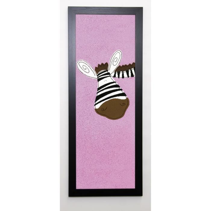 HALLAS Image encadrée Zebra on Pink 40x102 cm Rose