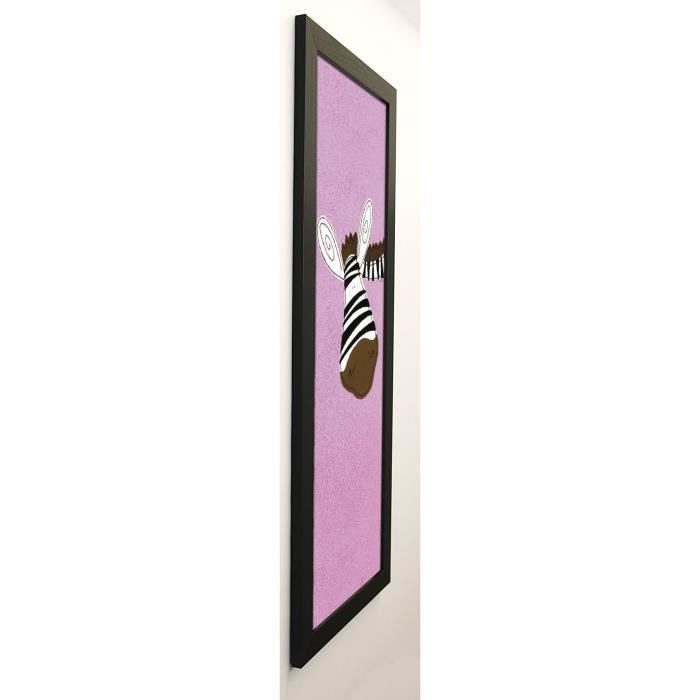 HALLAS Image encadrée Zebra on Pink 40x102 cm Rose