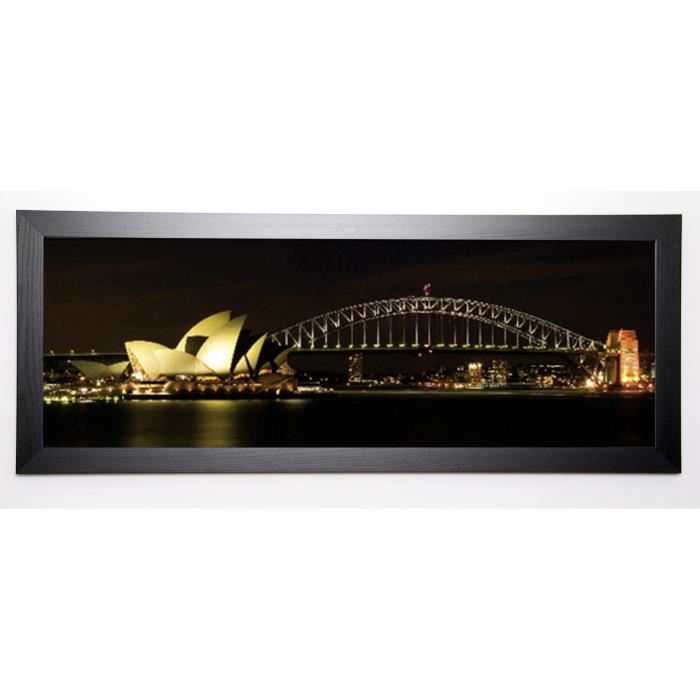 HARDING Image encadrée Harbour in Sydney 40x102 cm Noir