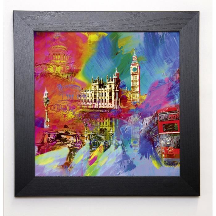 HOLZACH Image encadrée London 37x37 cm Multicolore