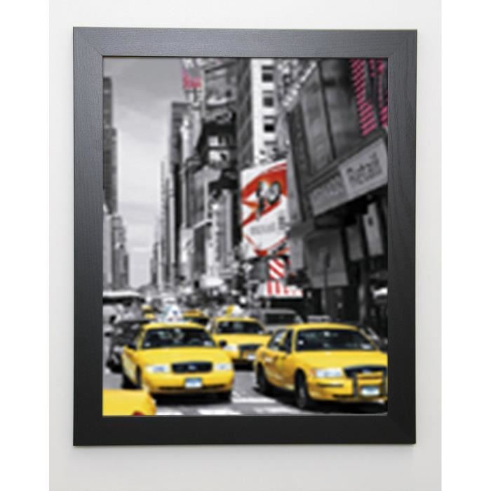 HUBER Image encadrée Times Square II - 47x57 cm - Jaune